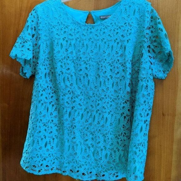 🆕JESSICA LONDON TEAL BLUE 16W SHIRT NWT - Picture 1 of 4